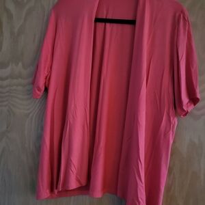 Stylish Coral Open Cardigan